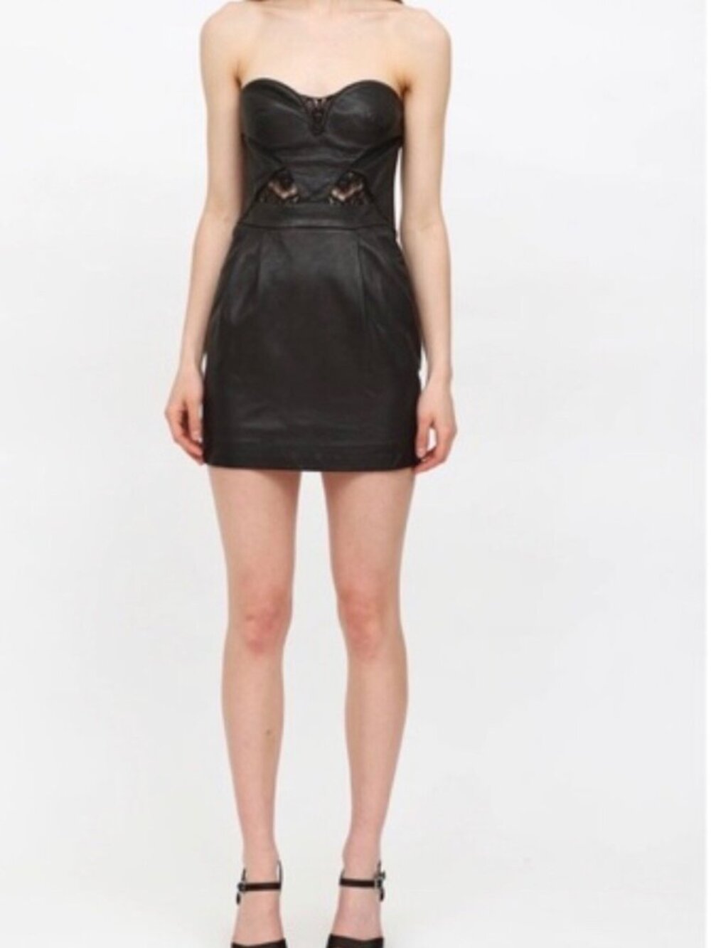 The Kooples Lamb Leather Mini Dress